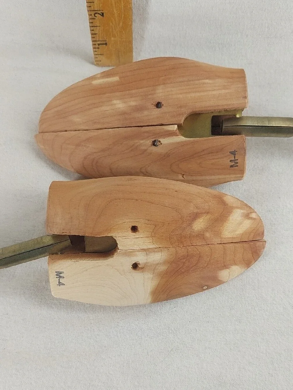 Vintage Nordstrom Cedar Shoe Trees with Brass Split Rods